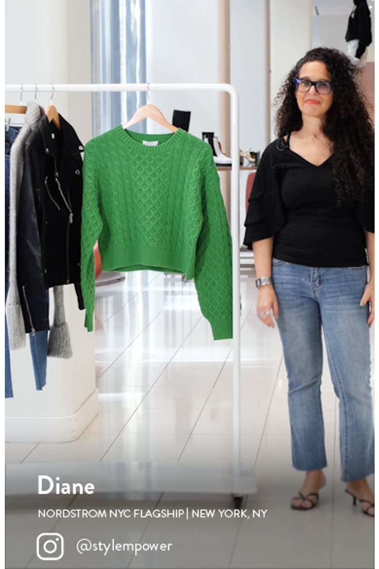 Cable Knit Wool & Cotton Sweater video