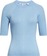 Veronica Beard Brielle Raglan Rib Knit Top