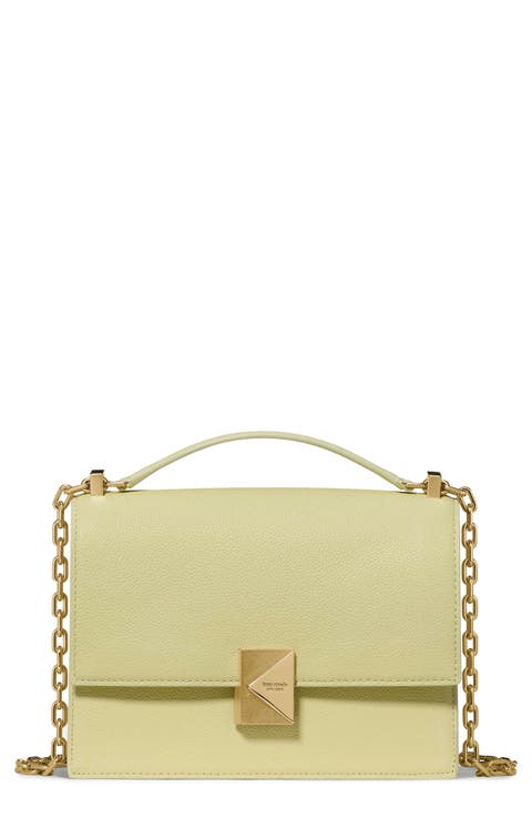 deco pebbled leather convertible crossbody bag