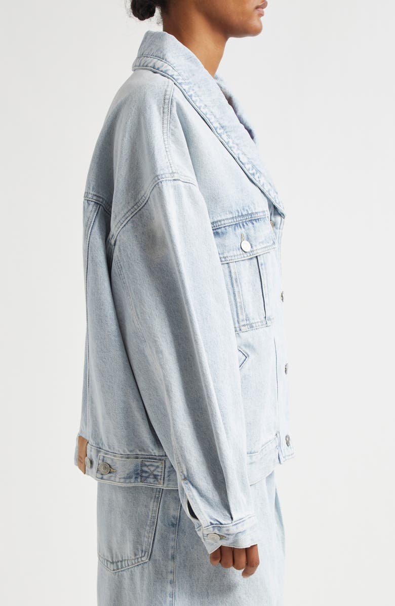 Isabel Marant Étoile Liliany Oversize Denim Jacket, Alternate, color, 