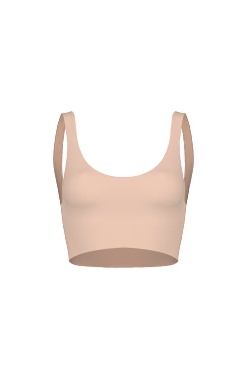 Noodyskin Seamless Body Smooth Scoop Neck Top In Nude
