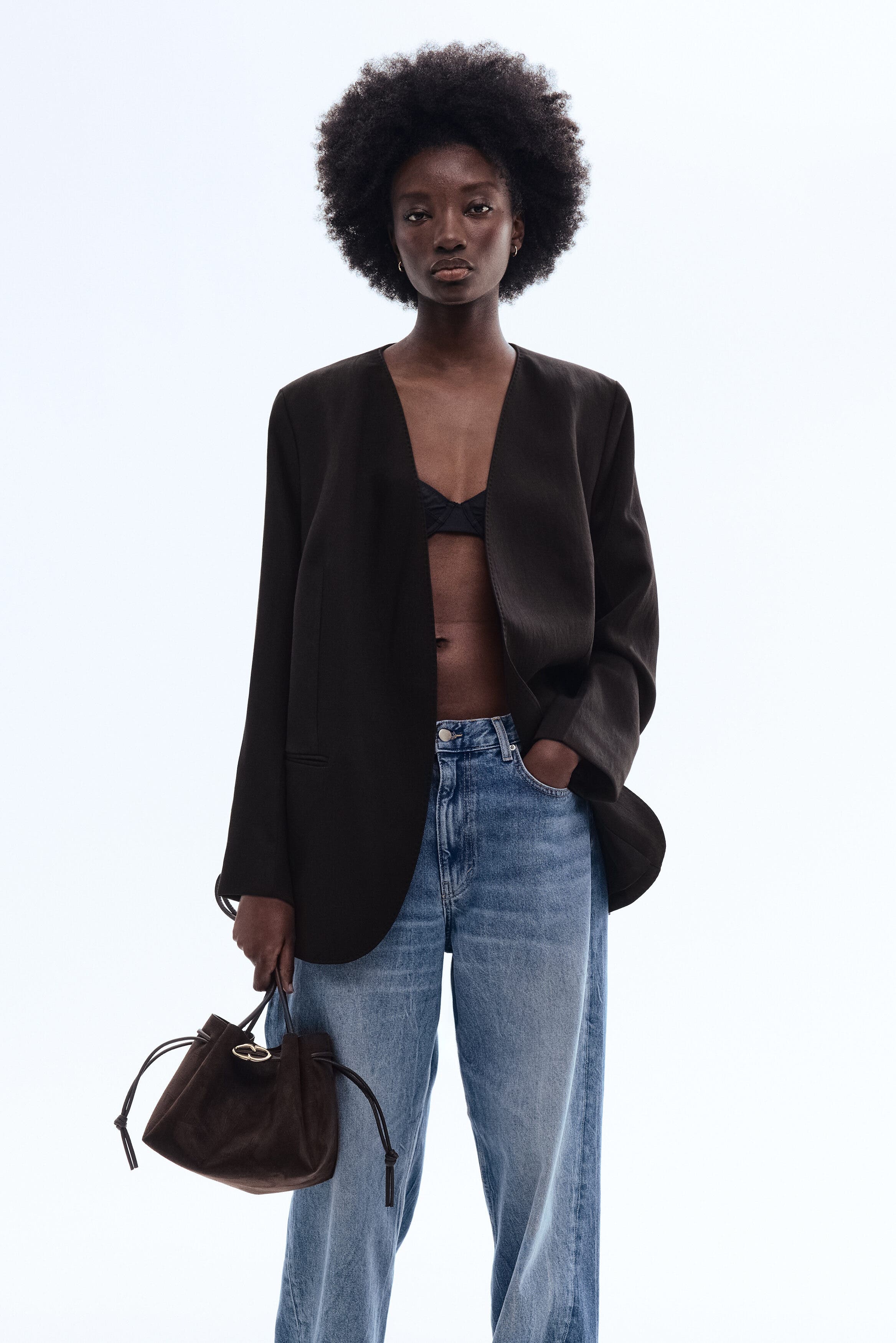 Collarless Blazer - image 2