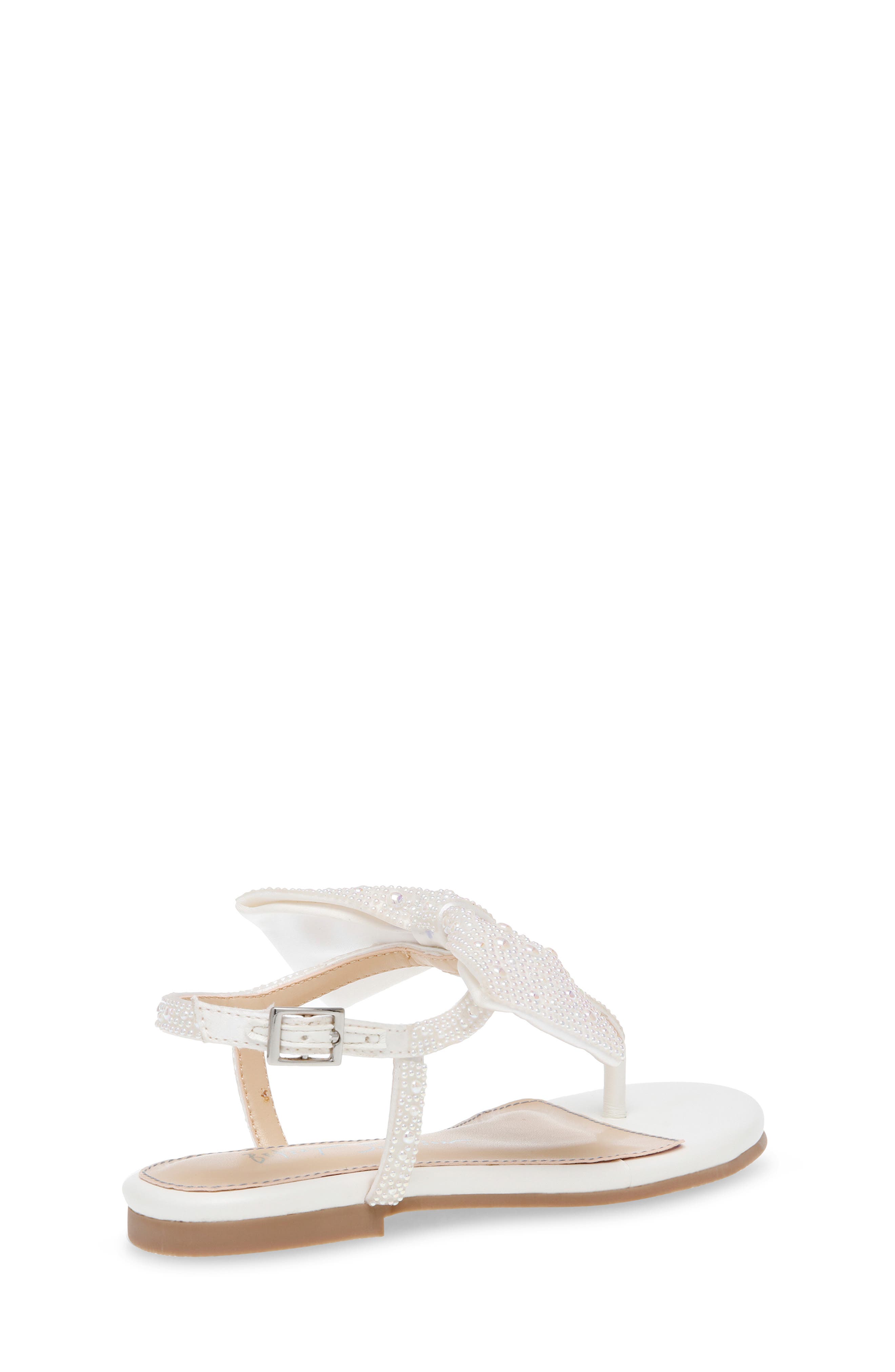 Betsey Johnson Kids
 Crystal Bow Sandal, Alternate, color, Pearl