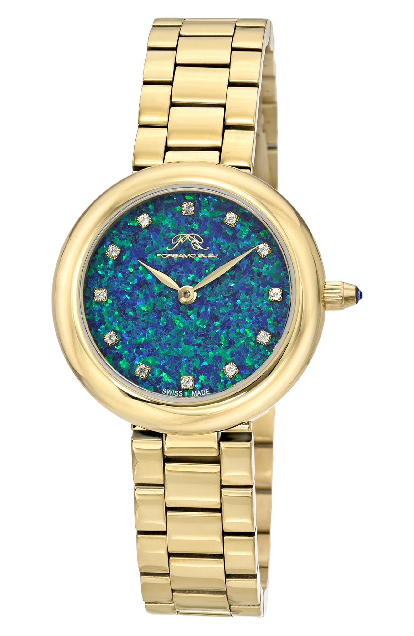 PORSAMO BLEU Opal Swiss Quartz Bracelet Watch, 32mm