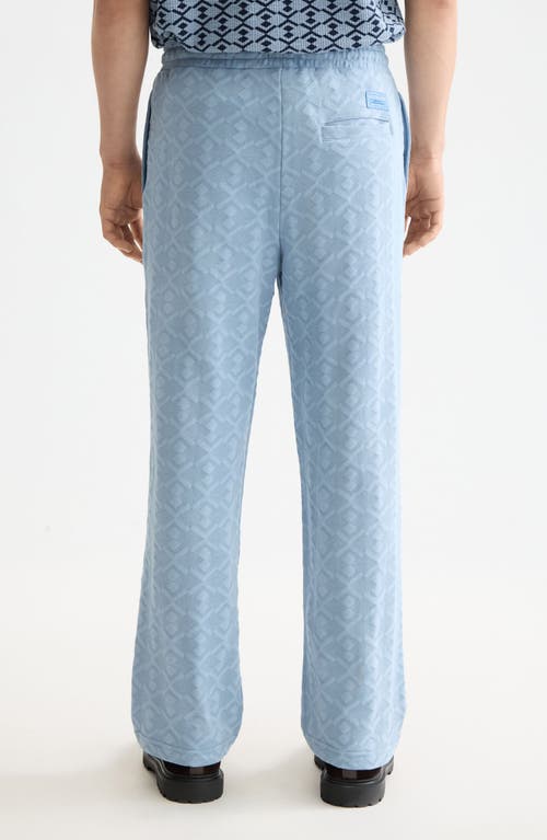 Scotch & Soda Jacquard Terry Sweatpants In Blue