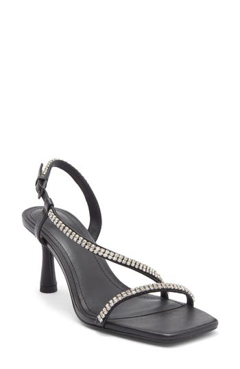 & Other Stories Malou Crystal Strappy Sandal In Black