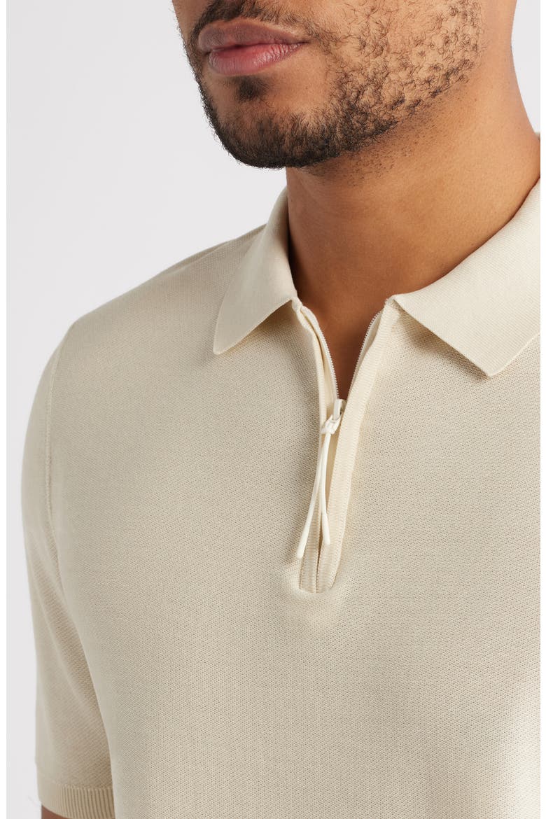 Imartino Piqué Zip Polo, Alternate, color, OPEN WHITE