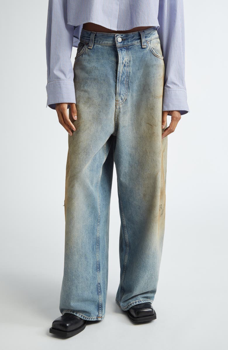 Acne Studios 2023 Penicillin Super Baggy Fit Jeans, Main, color, Mid Blue