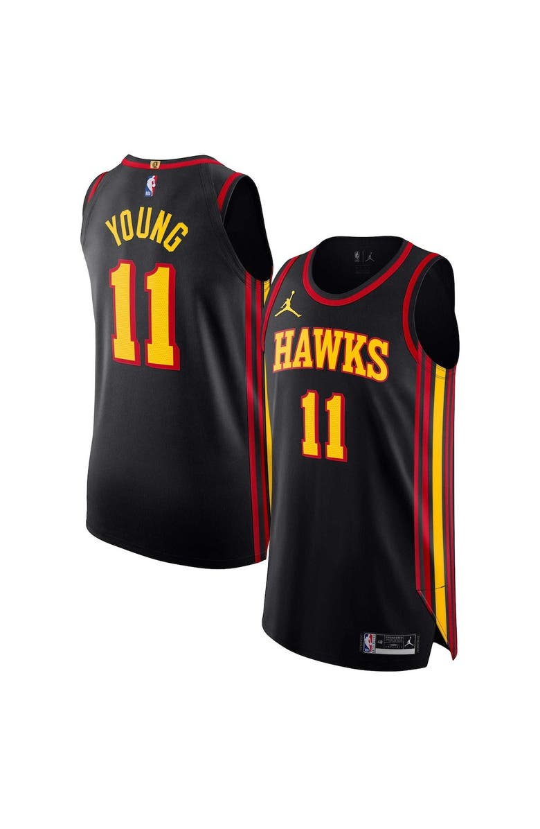 Jordan Brand Men's Jordan Brand Trae Young Black Atlanta Hawks ...