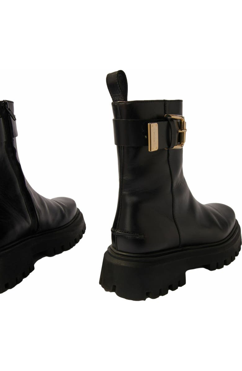 maje Leather ankle boots with buckles, Alternate, color,