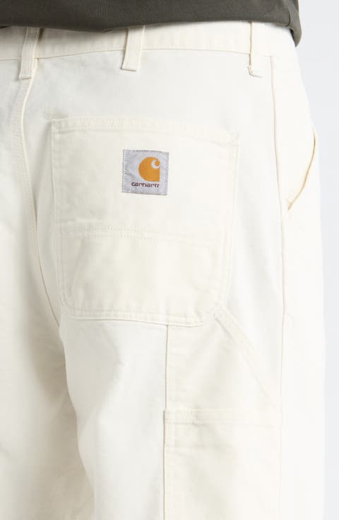 Single Knee Organic Cotton Canvas Straight Leg Pants