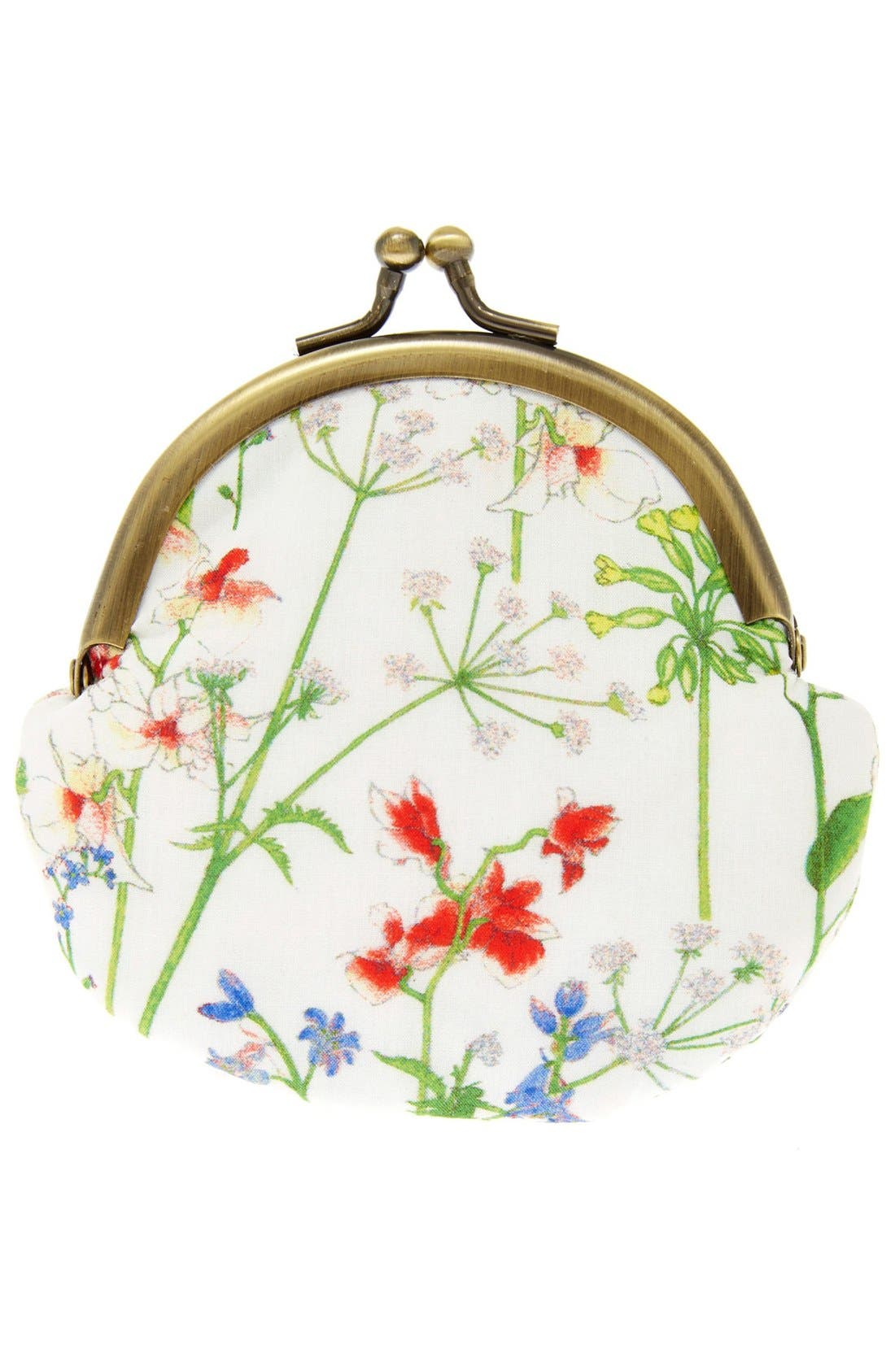 Flowers of Liberty Floral Print Coin Purse, Main, color, 