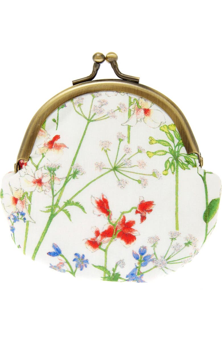 Flowers of Liberty Floral Print Coin Purse, Main, color,
