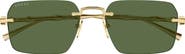 Gucci 56mm Rectangular Sunglasses