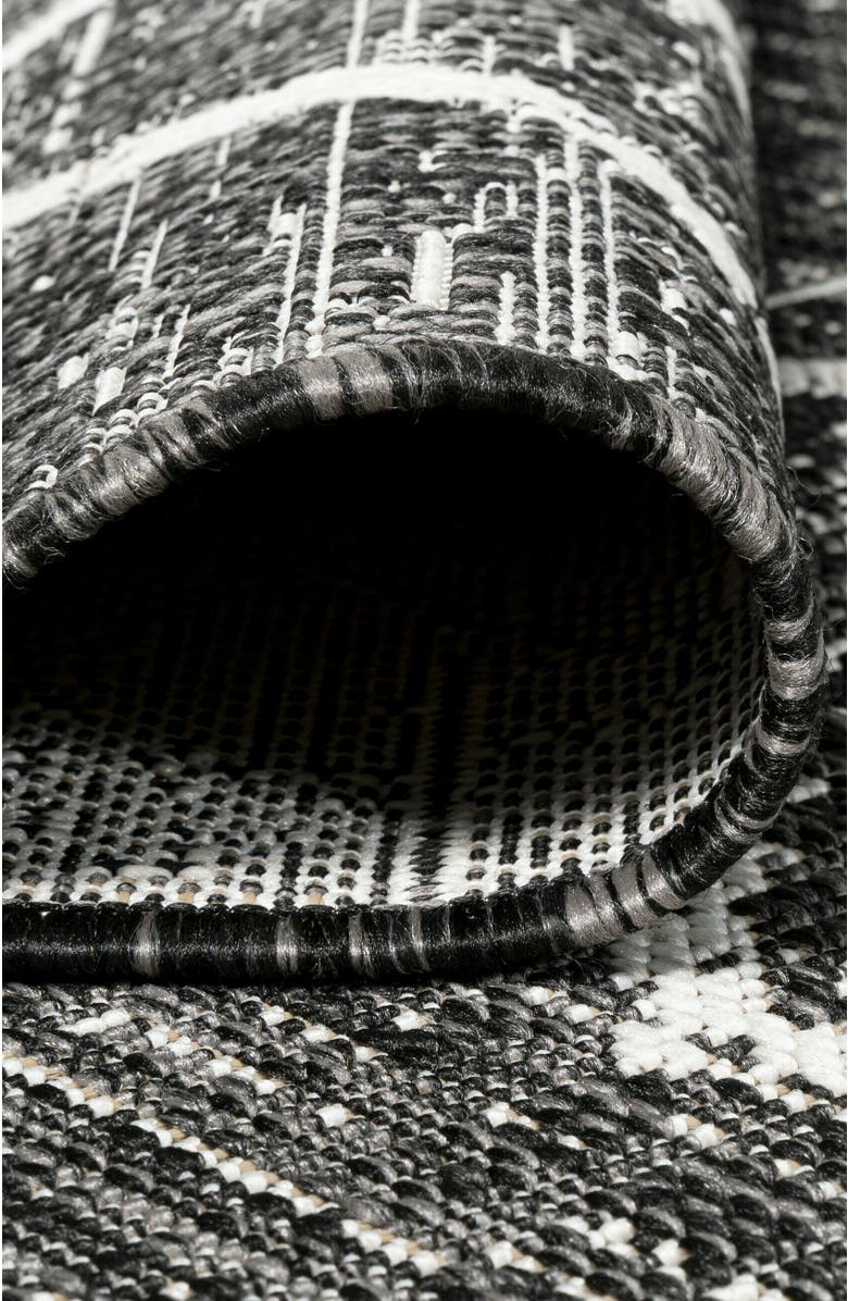 JONATHAN Y Carwa  Diamond Trellis Indoor/Outdoor Area Rug, Alternate, color, Black/Ivory