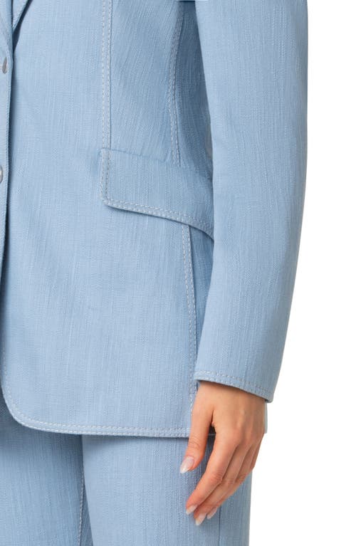 Akris Punto Washed Cotton Denim Blazer In Sky
