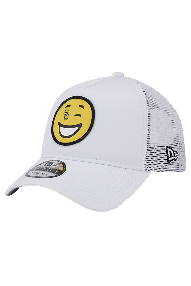 Men's New Era White USC Trojans Wink Foam Trucker Adjustable Hat, Main, color, White