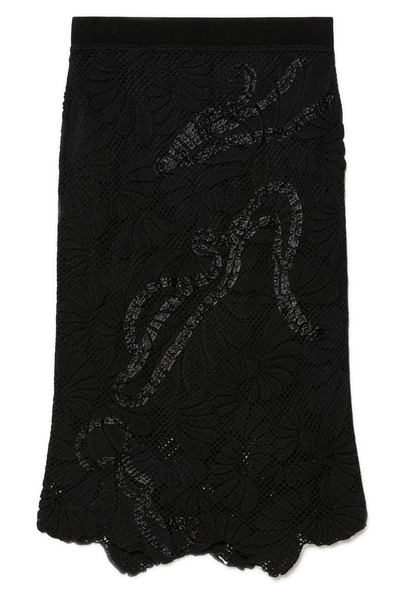 Campale Knit Midi Skirt, Alternate, color, BLACK