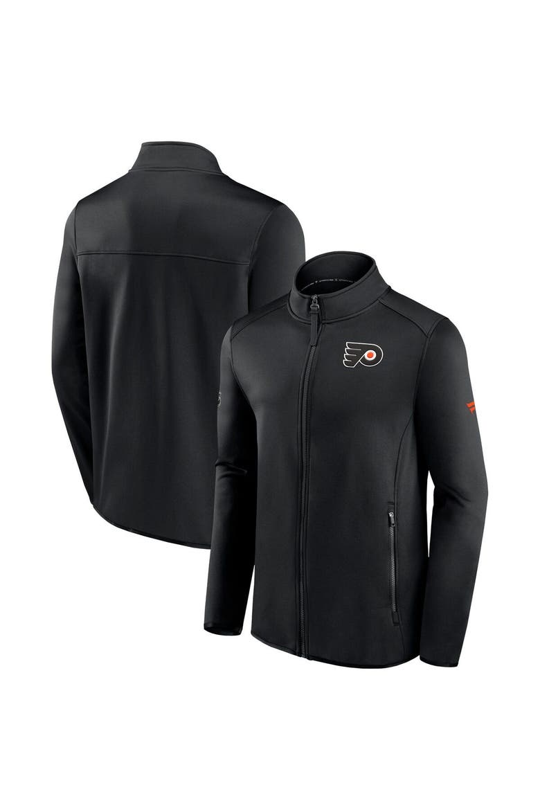 Men's Fanatics Branded Black Philadelphia Flyers Authentic Pro Rink Fleece Full-Zip Jacket, Main, color, Black