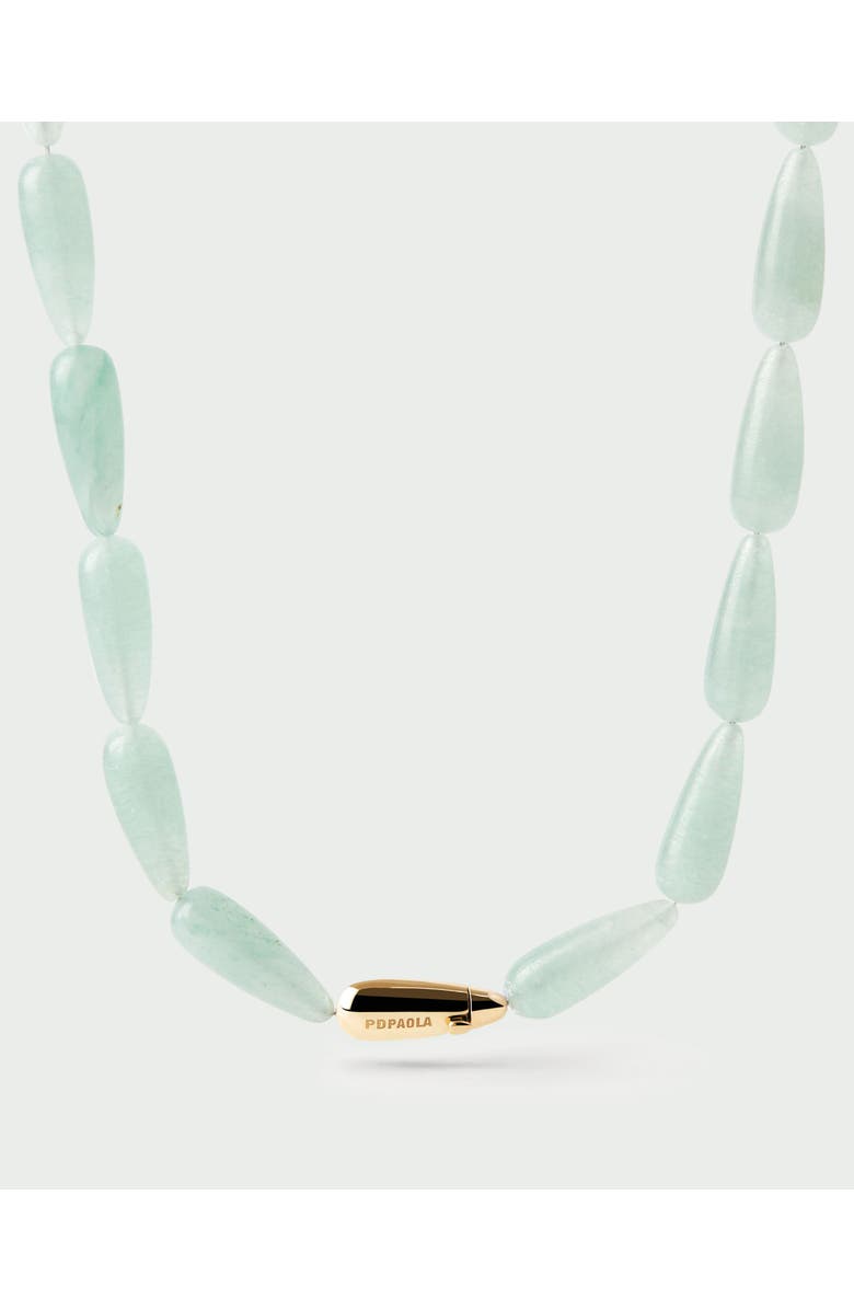 PDPAOLA Green aventurine Drop necklace, Alternate, color, Green Aventurine