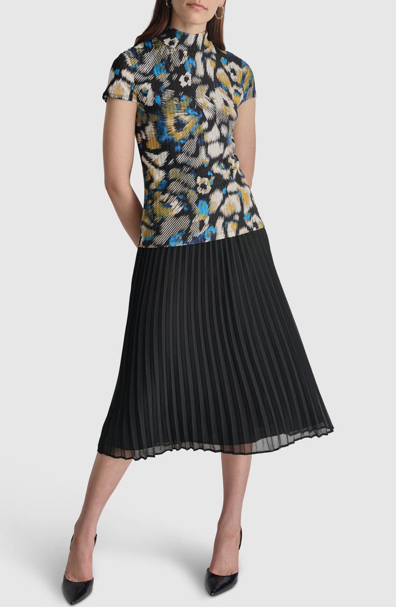 DKNY Abstract Print Rib Top, Alternate, color,