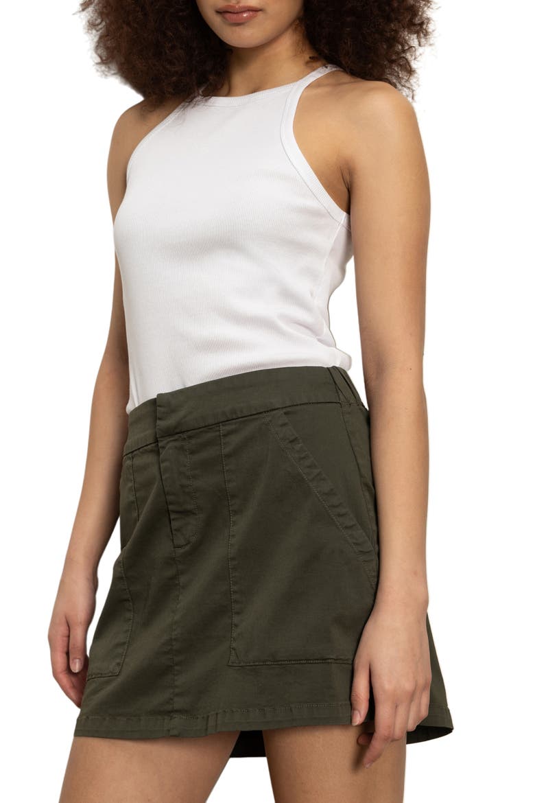 Falls High-Low Miniskirt, Alternate, color, KALAMATA