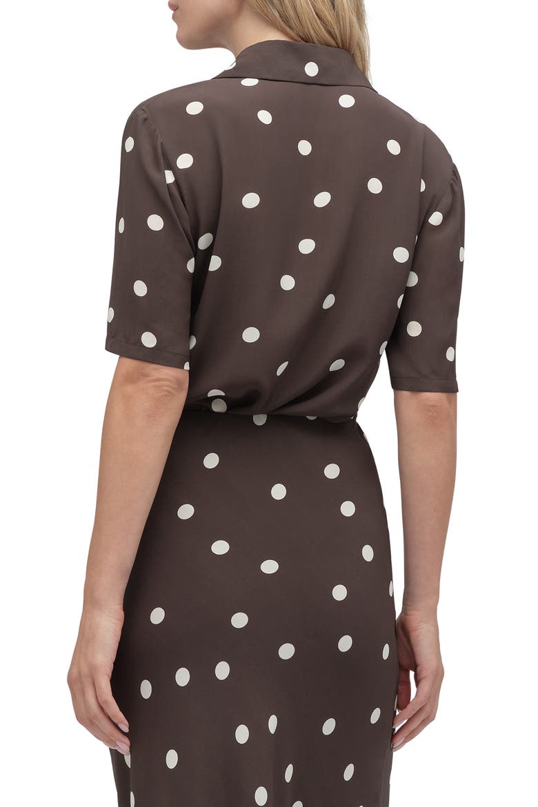 Sunny Polka Dot Button-Up Shirt, Alternate, color, ESPRESSO POLKA DOT