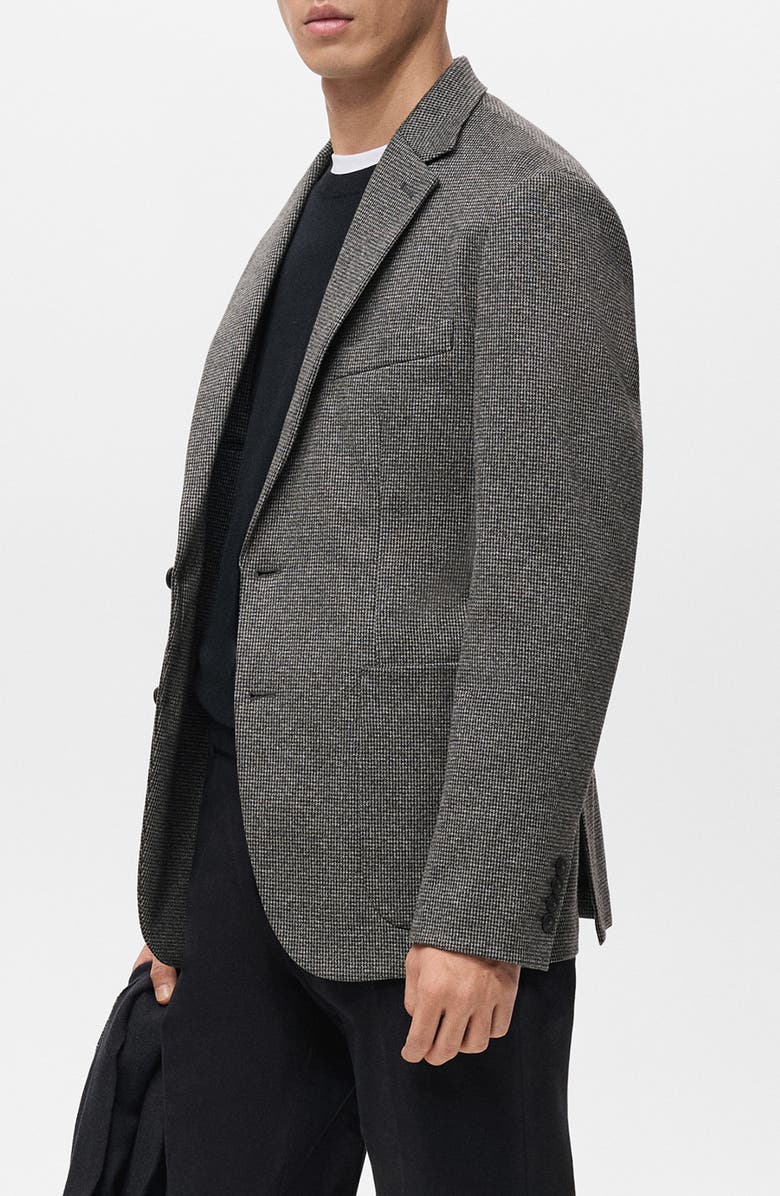 MANGO Slim Fit Blazer, Alternate, color, Medium Heather Grey