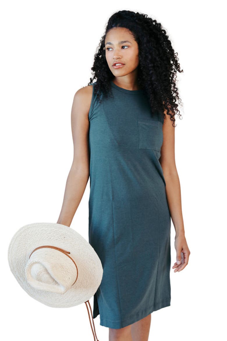 Plus Sophie Tank Jersey Dress, Main, color, Pine