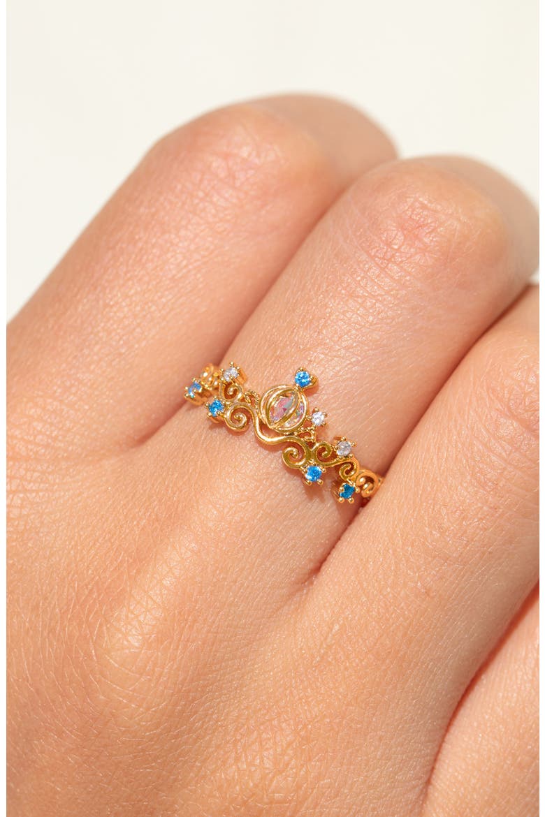 x Disney Cinderella Carriage Ring, Alternate, color, GOLD