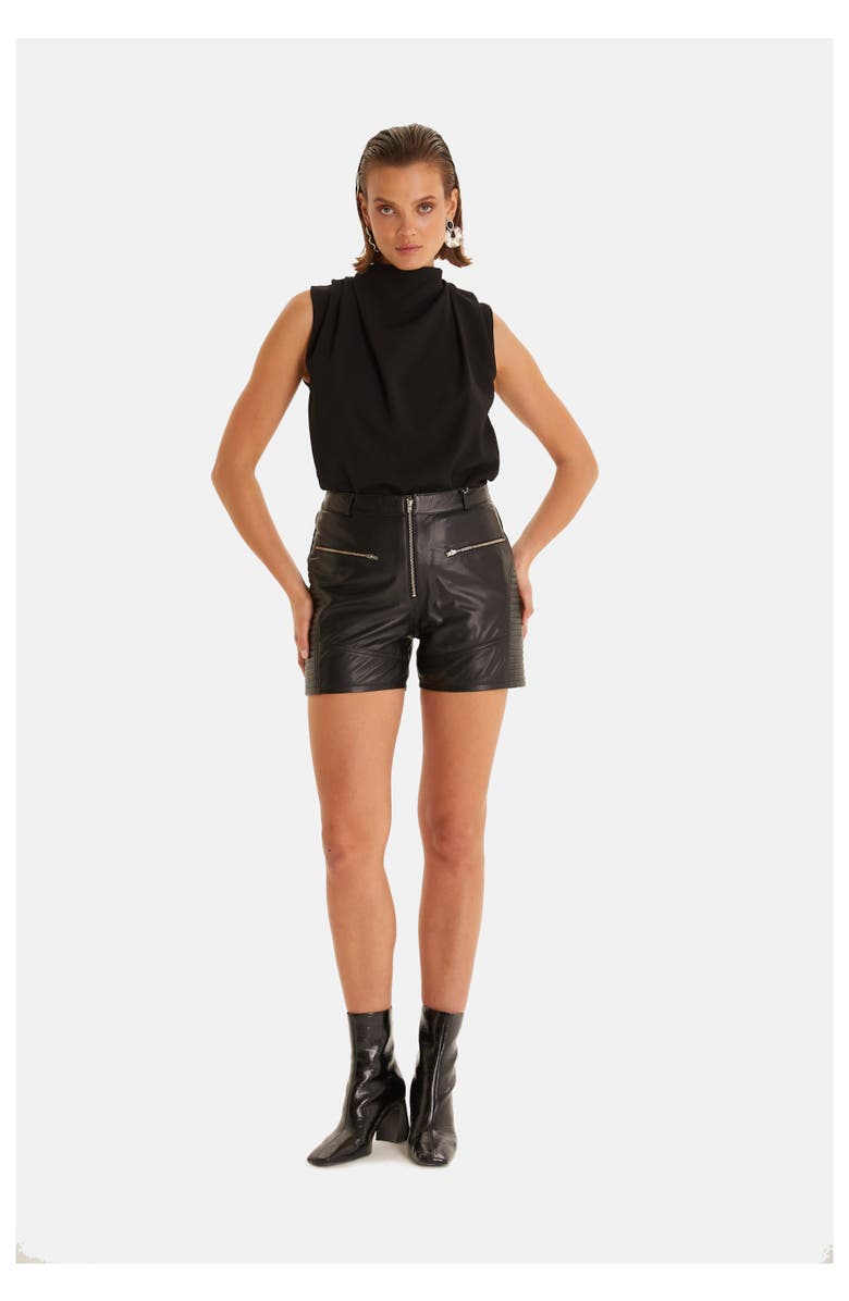 FURNIQ UK Leather Fashion Short, Alternate, color, 