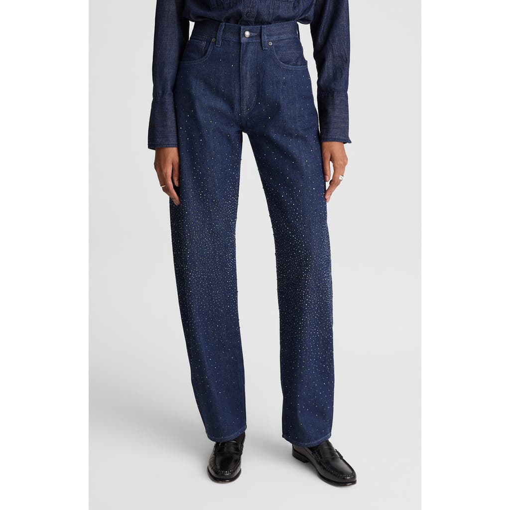 Madewell The Embellished Balloon Jeans In Blue