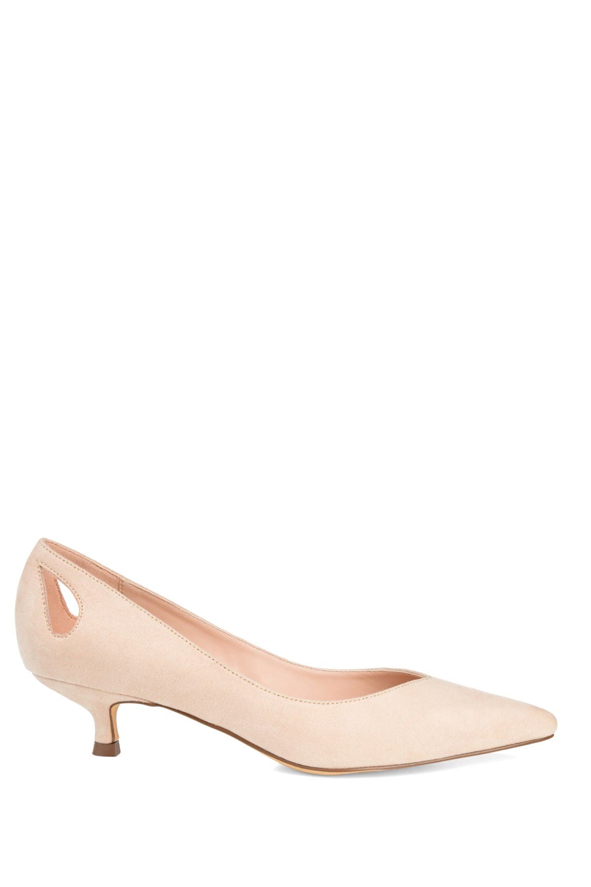 Journee Collection JOURNEE Goldie Kitten Heel Pump, Alternate, color, Nude