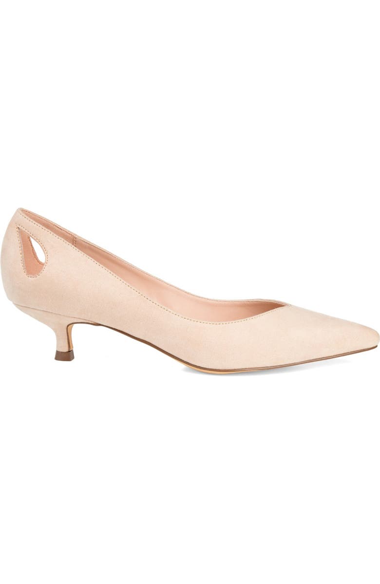 Journee Collection JOURNEE Goldie Kitten Heel Pump, Alternate, color, Nude