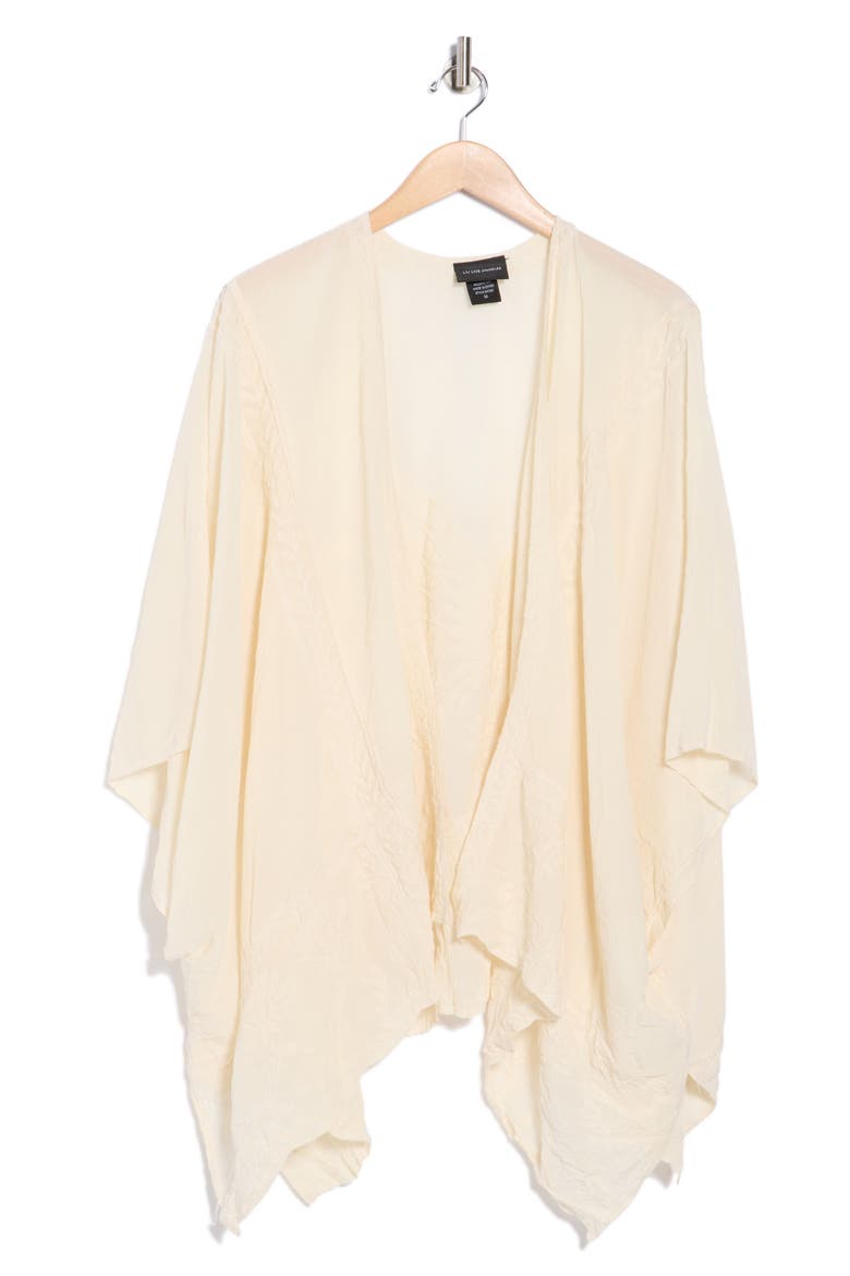 Embroidered Ruana, Alternate, color, WHITE