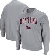 COLOSSEUM Men's Colosseum Heathered Gray Montana Grizzlies Arch & Logo Tackle Twill Pullover Sweatshirt
