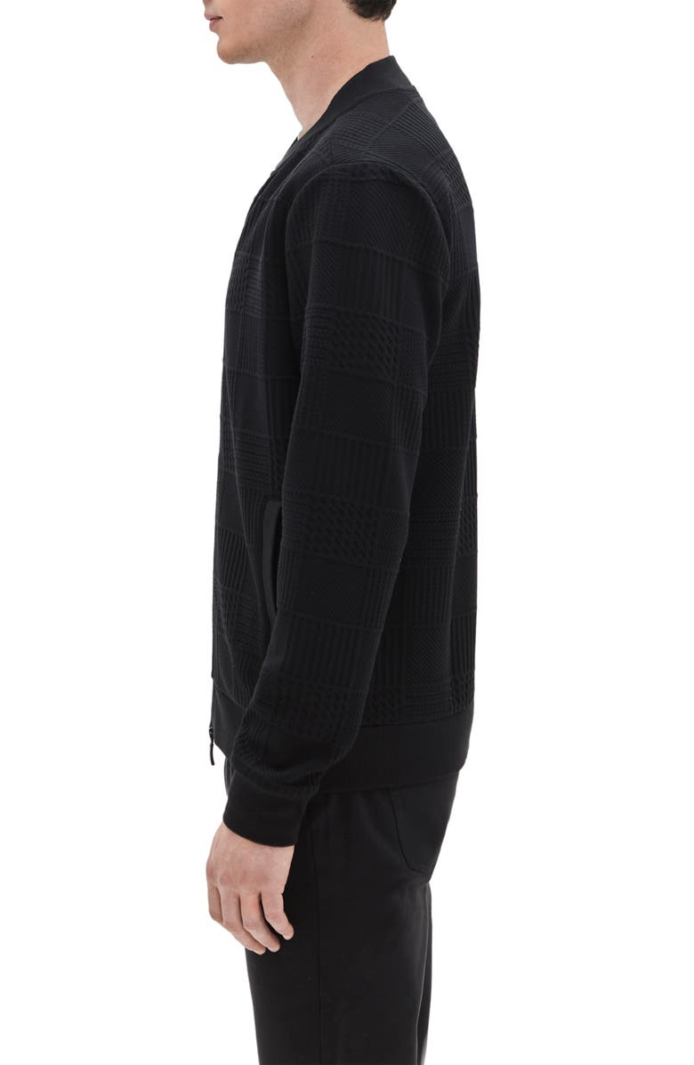 Robert Barakett Elmdon Baseball Jacket, Alternate, color, Black