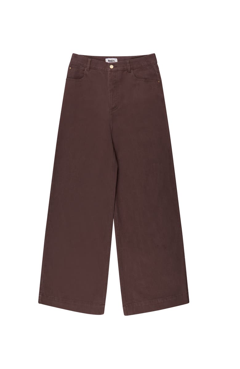 Ro&Zo Wide Leg Jeans, Alternate, color, Chocolate