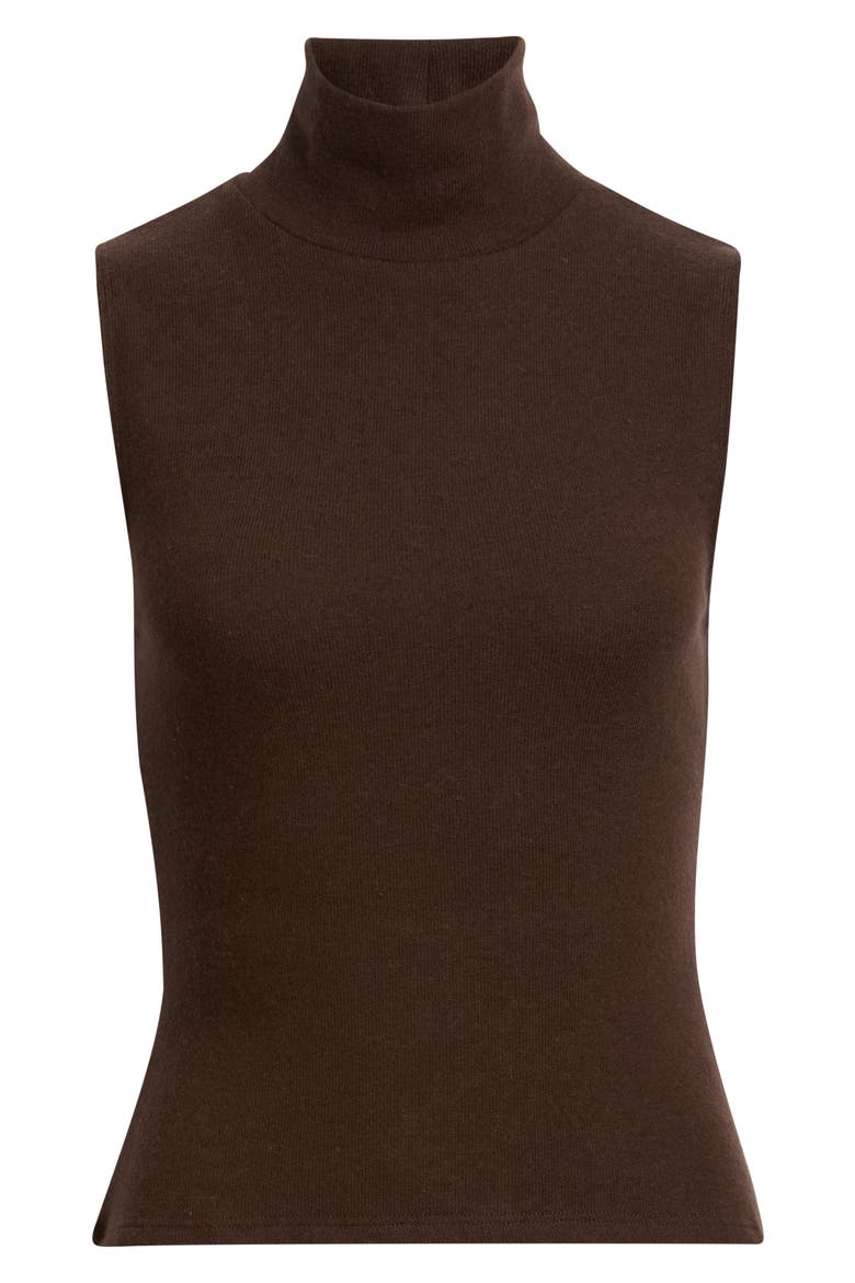 Colbie Turtleneck Sleeveless Knit Top, Main, color, MOLE