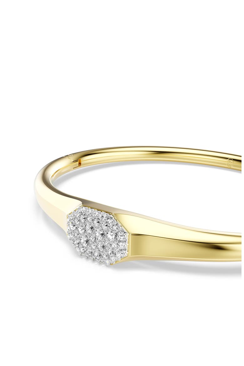 Constella Crystal Hoop Earrings, Alternate, color, GOLD/ WHITE