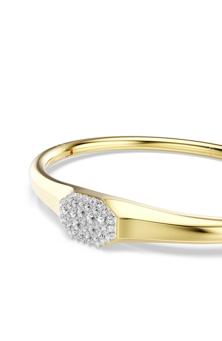 Swarovski Constella Crystal Hoop Earrings, Alternate, color, Gold/ White