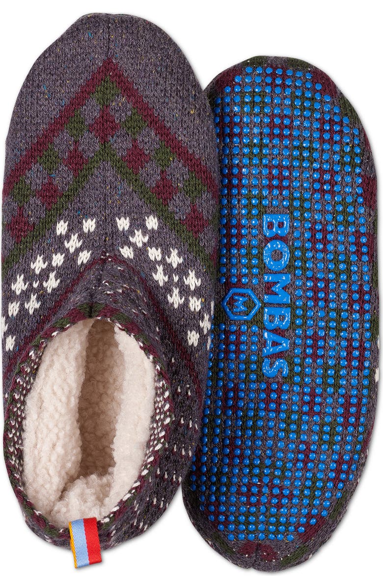 Bombas Fair Isle Gripper Slipper, Main, color,