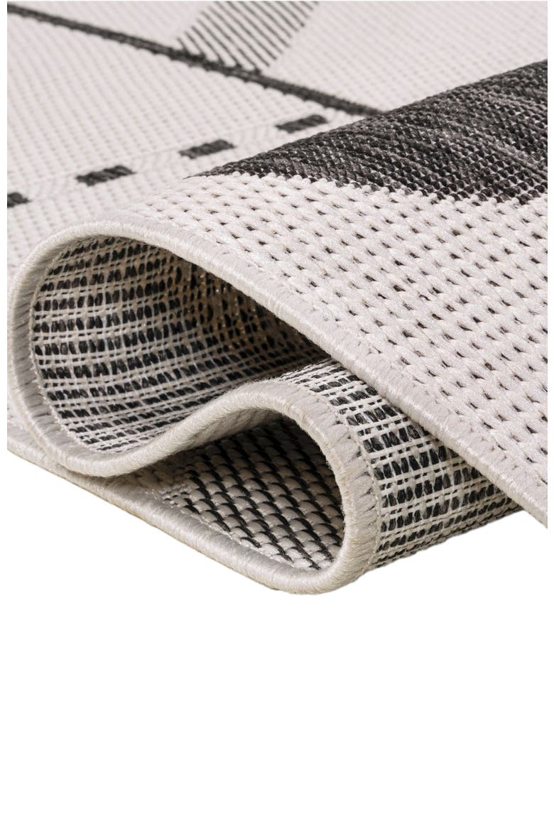 Soren Modern Geometri Indoor/Outdoor Area Rug, Alternate, color, Cream/Black