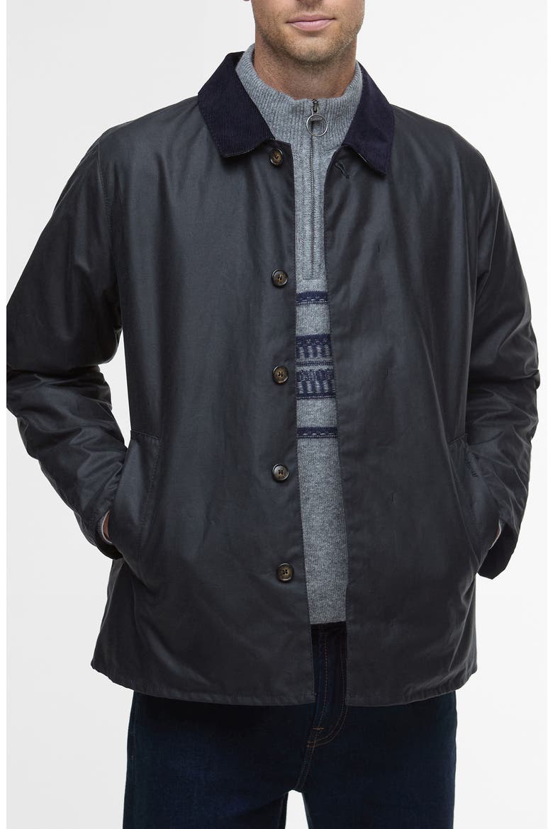 Lorden Waxed Mackintosh Jacket, Main, color, NAVY