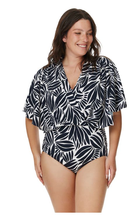 Modest Sleeved Surplice Blouson One Piece