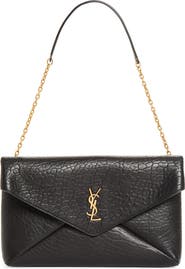 Saint Laurent Cassandre Lambskin Leather Pouch on a Chain