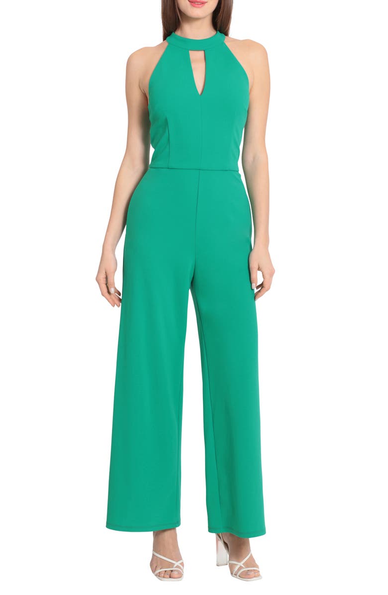 Maggy London Halter Neck Sleeveless Jumpsuit, Main, color, 