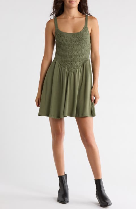 Smocked Skater Dress