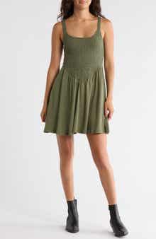 Madden Girl Smocked Skater Dress