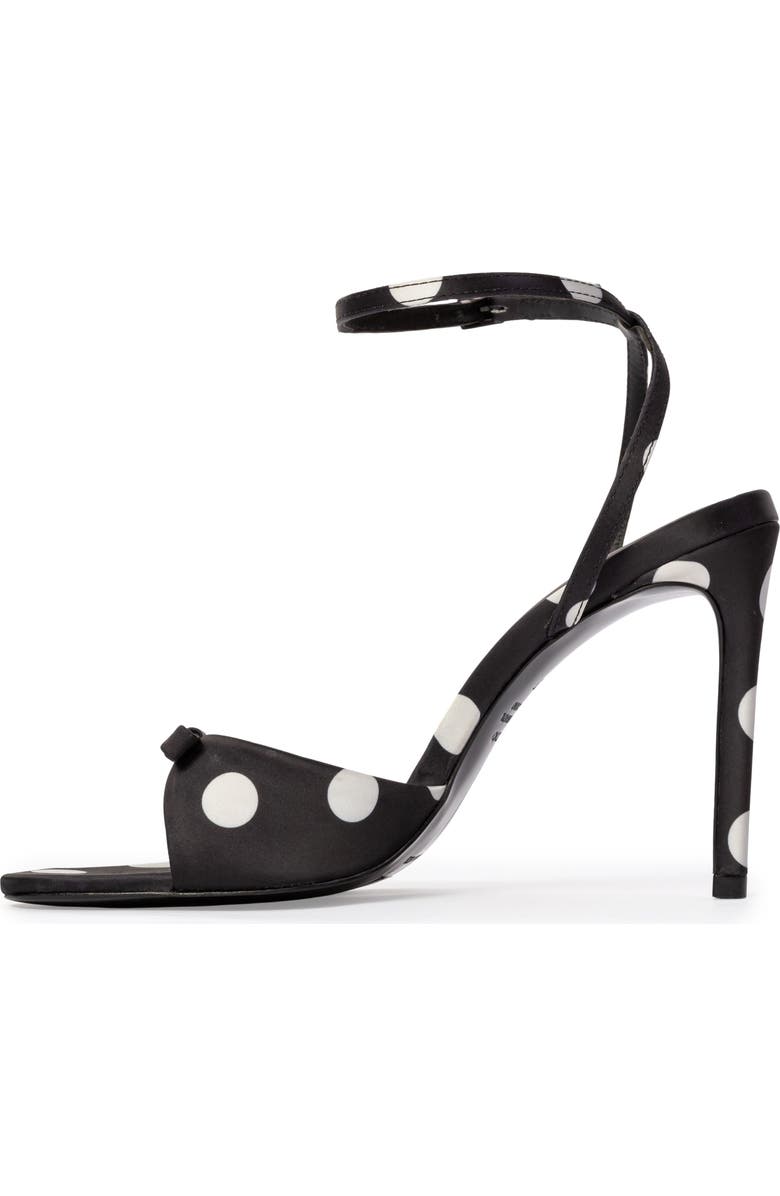 BLACK SUEDE STUDIO Albie 100 Sandal, Alternate, color, Black Polka Dot Satin